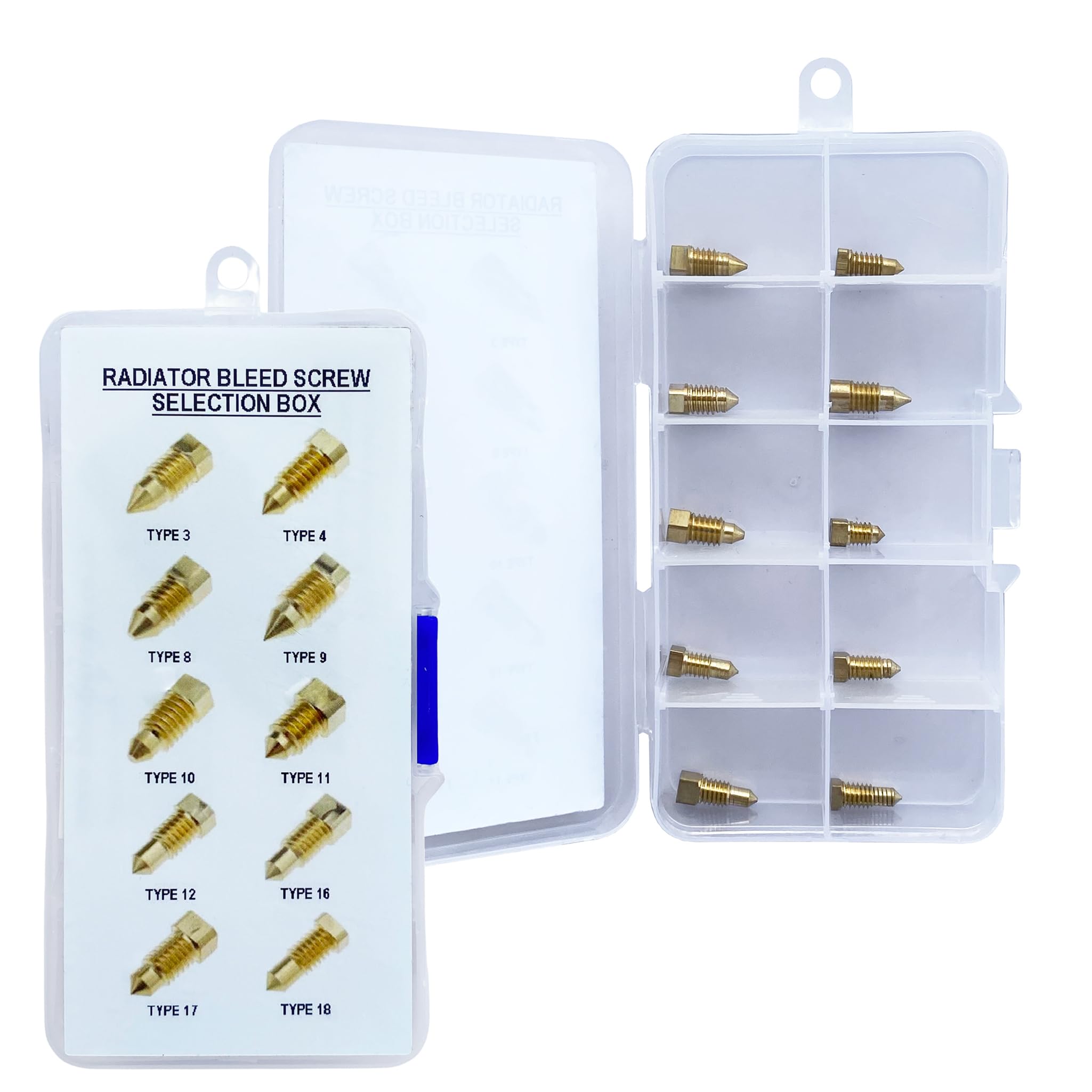 Jolof Store Brass Radiator Bleed Screw Selection Pack | 10 Pack Air Vent