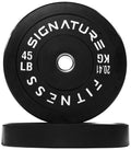 Signature Fitness 45LB Olympic Bumper Plates - Virgin Rubber Pair