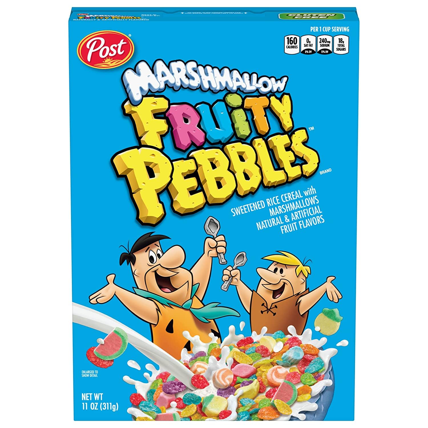 Post Fruity Pebbles Marshmallow Cereal – Gluten Free Breakfast – 311g
