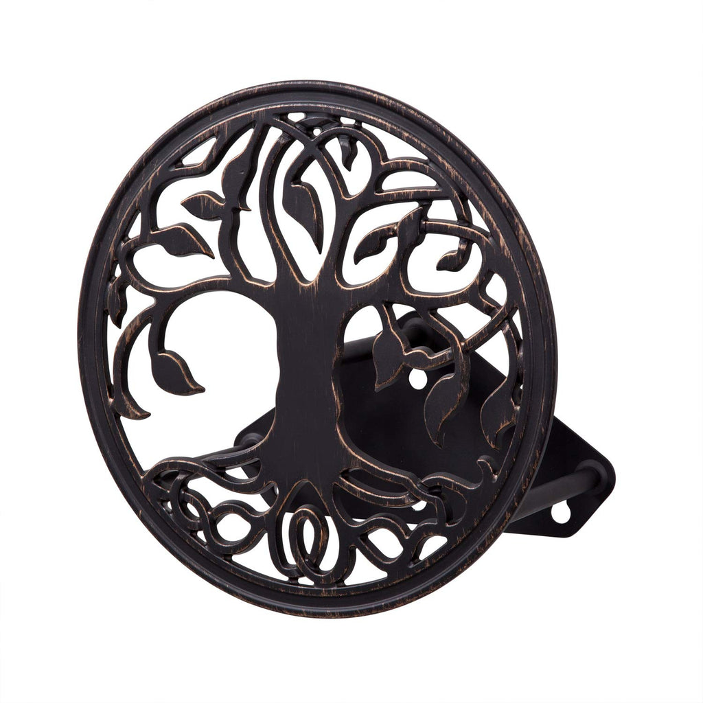 Liberty Garden Tree of Life Wall Mount Hose Hanger | Cast Aluminum