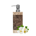 HKDZ Natural Marble Soap Dispenser | 250ML Square Stone Hand Pump