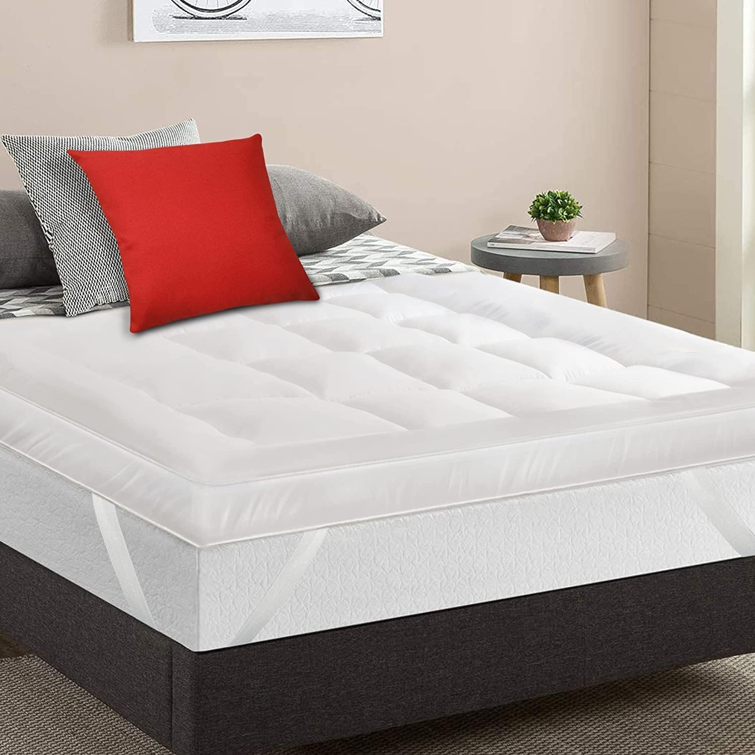 MightySoft Single Mattress Topper | 4 Inch Extra Deep Quilted Microfiber