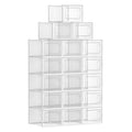 SONGMICS Stackable Shoe Storage Boxes | Pack of 18 Clear Sneaker Organisers