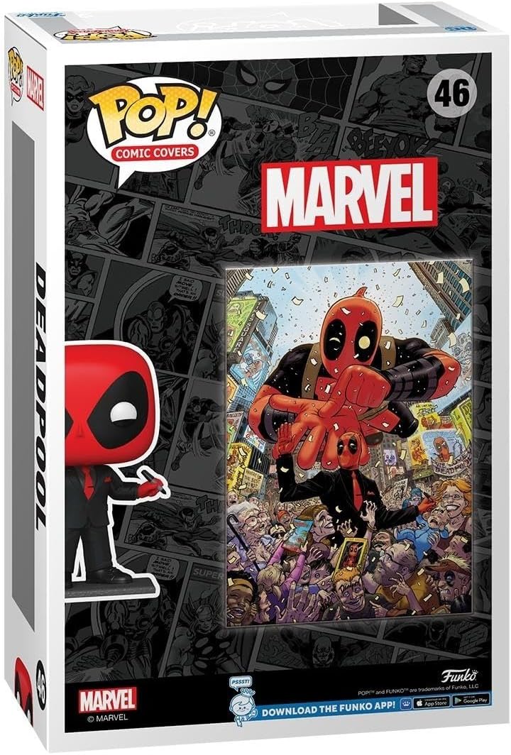 Funko Pop! Comic Cover Marvel Deadpool Vinyl Figure - 11-Inch Display