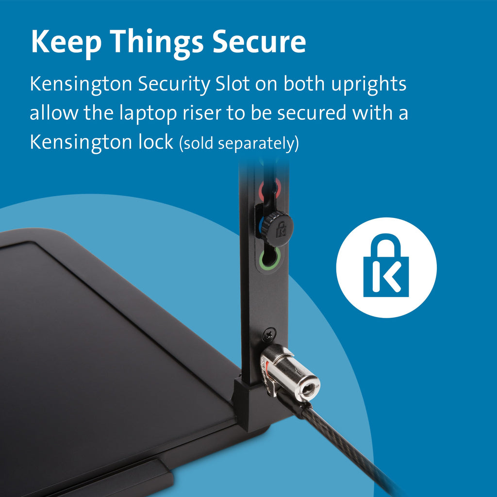 Kensington SmartFit Ergonomic Laptop Riser – Adjustable Stand for 15.6"