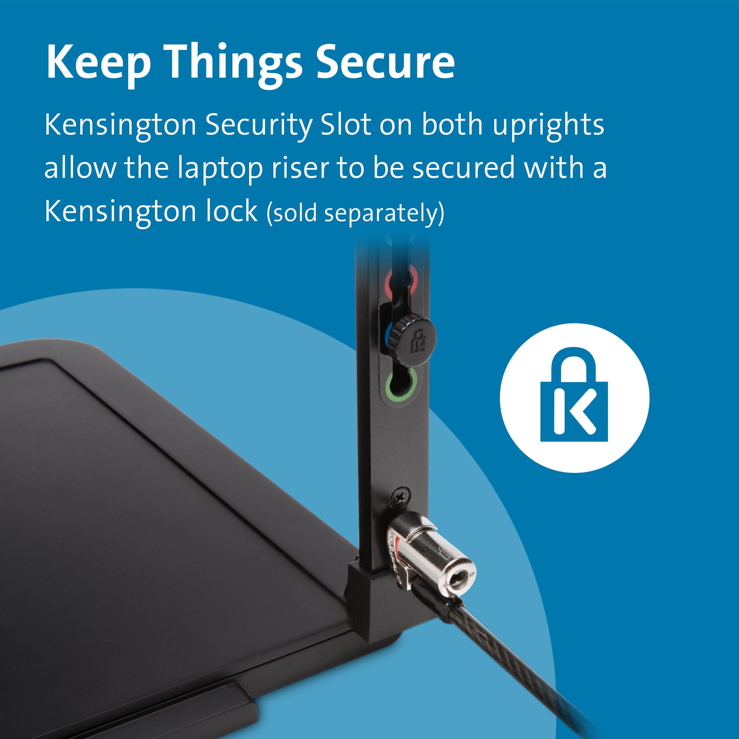 Kensington SmartFit Ergonomic Laptop Riser – Adjustable Stand for 15.6"