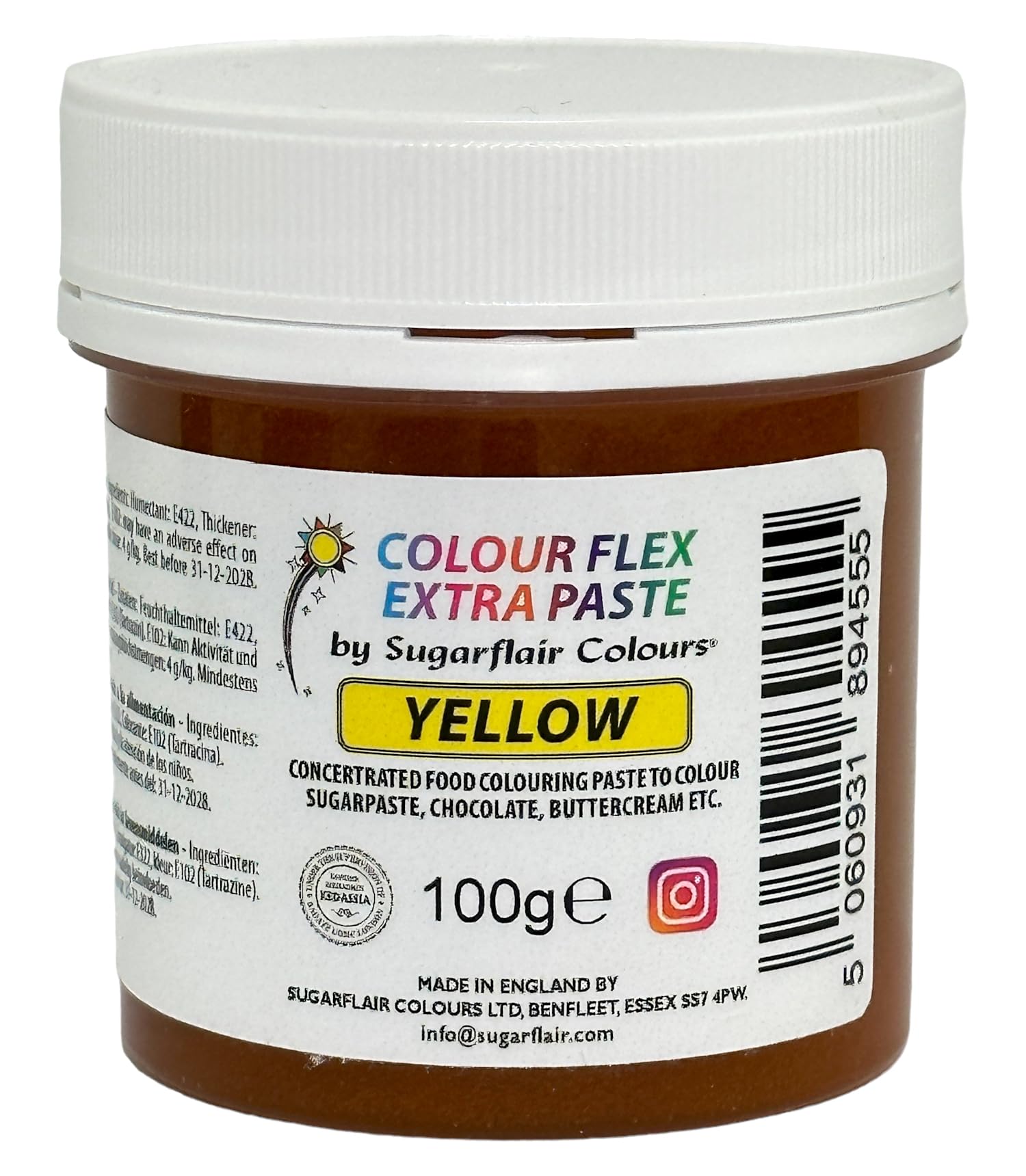 Yellow Food Colouring Paste – Concentrated Dye for Baking, 100g