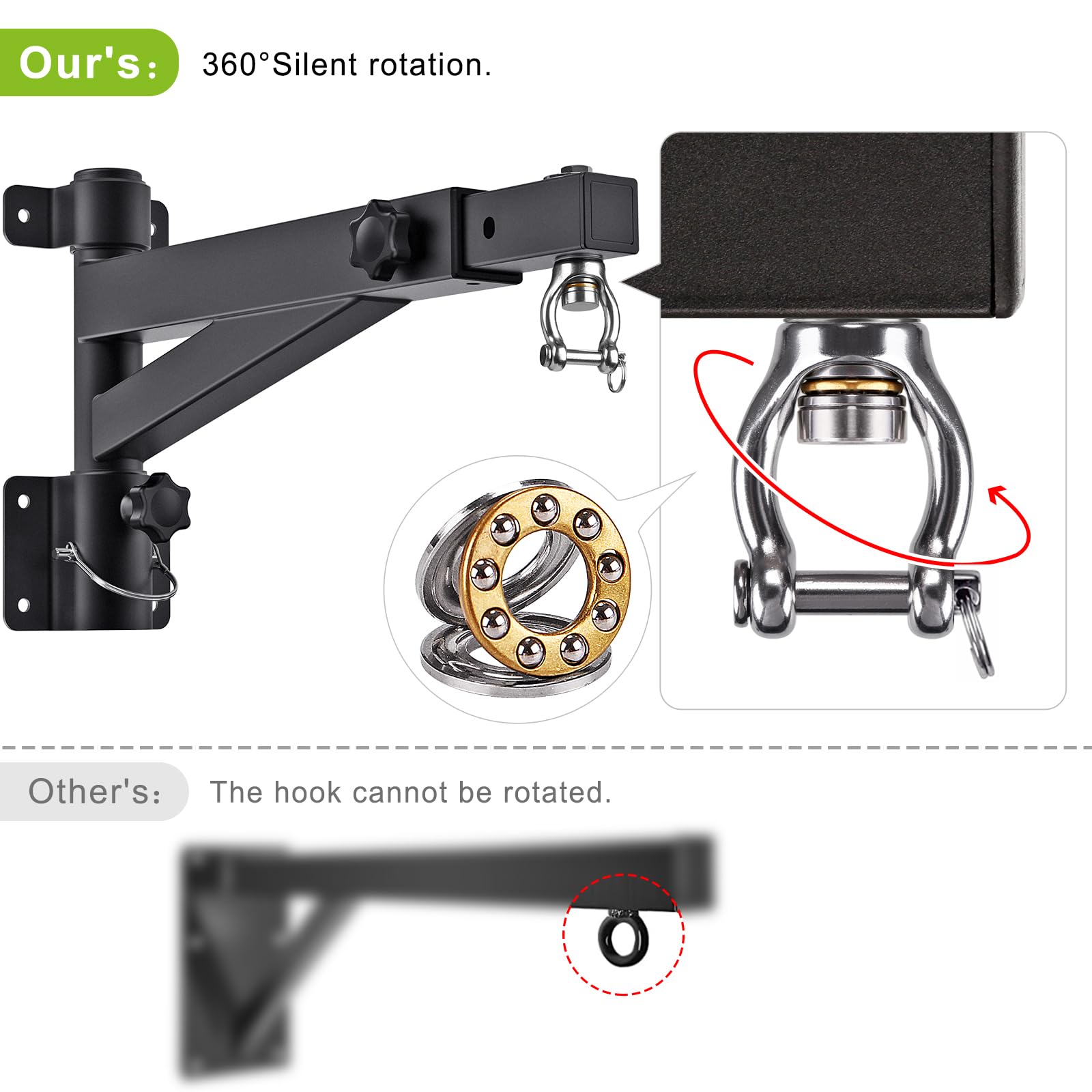 Kipika Heavy Bag Wall Mount – Adjustable Rotatable Boxing Bracket
