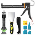 5-in-1 Caulking Gun Kit with Silicone Scraper Tool