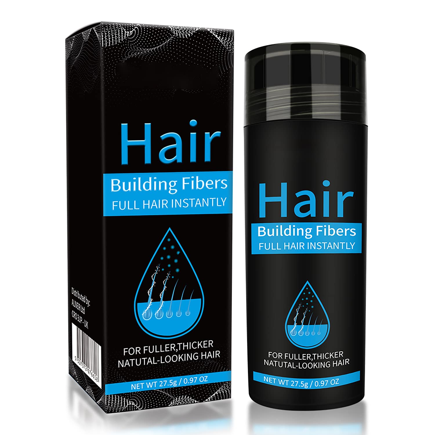 Jolof Store Hair Building Fibers – Black Hair Loss Concealer for Thinning Hair