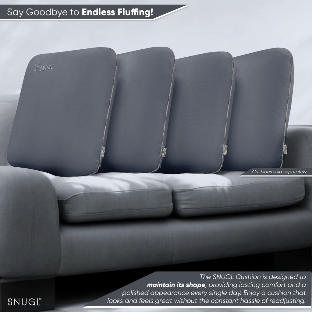 SNUGL Memory Foam Sofa Cushion - Hypoallergenic Velvet Support Pillow