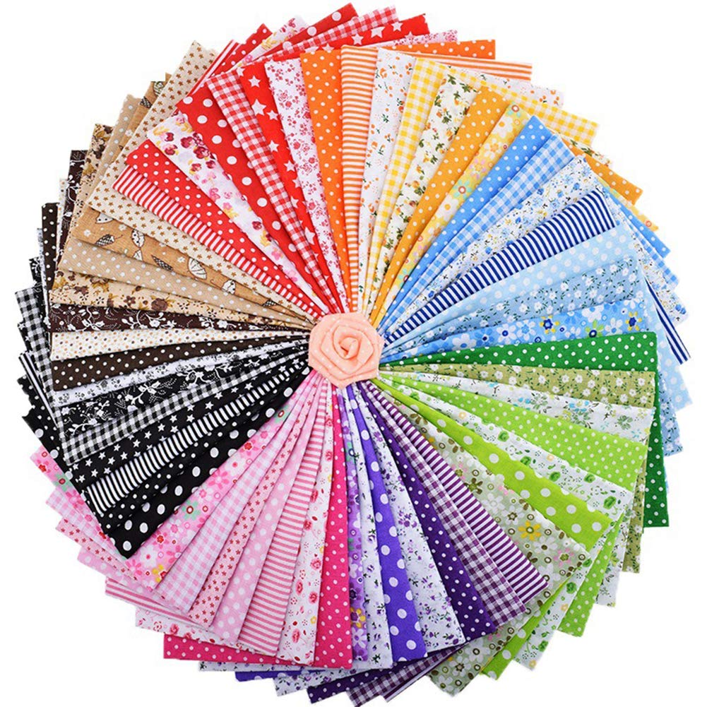 ZGXY 56-Piece Cotton Quilting Squares - 9.8" x 9.8" Precut Patchwork Fabric