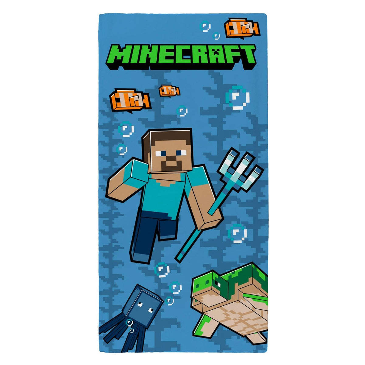 Minecraft Trident Printed Beach Towel Kids Game Towel - image 1