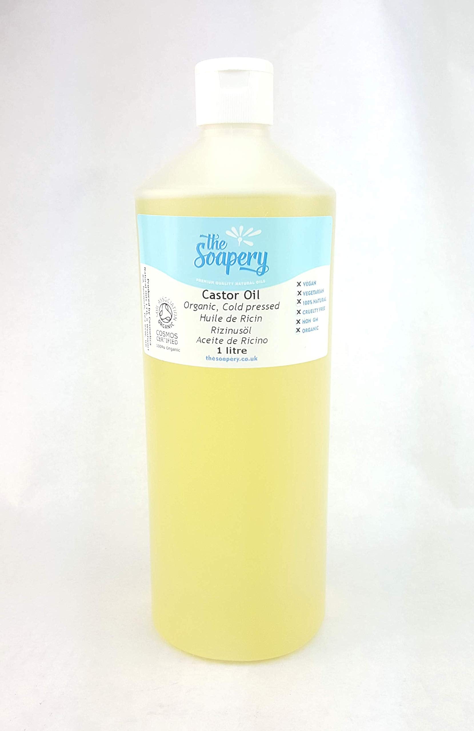 Jolof Store Organic Castor Oil – 100% Pure Cold Pressed for Hair & Skin – 1L