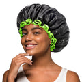 mikimini Reusable Waterproof Shower Cap | Extra Large for Thick Curly Hair