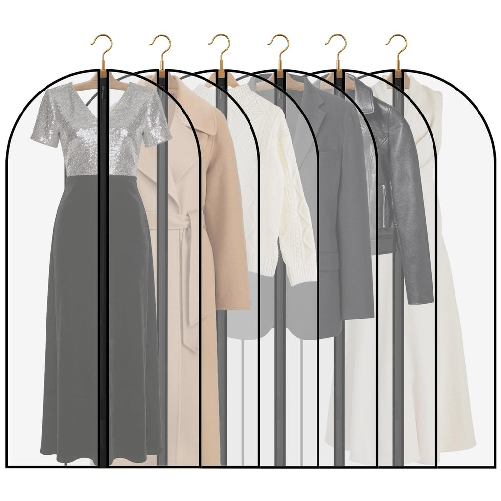 Pwsap 40in Garment Bags 6 Pack Clothing Covers Translucent Suit Bag - image 1