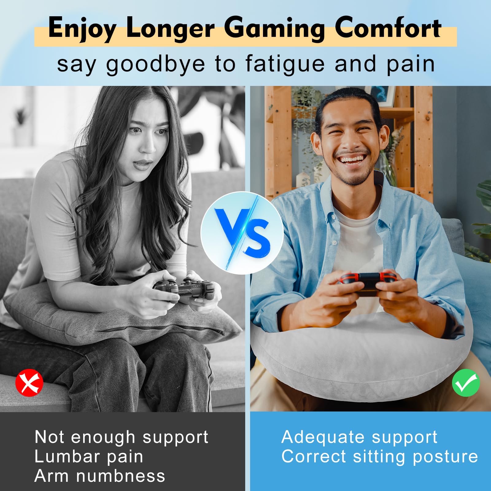 Jolof Store Reading Gaming Pillow – Ergonomic Arm Support Lap Desk