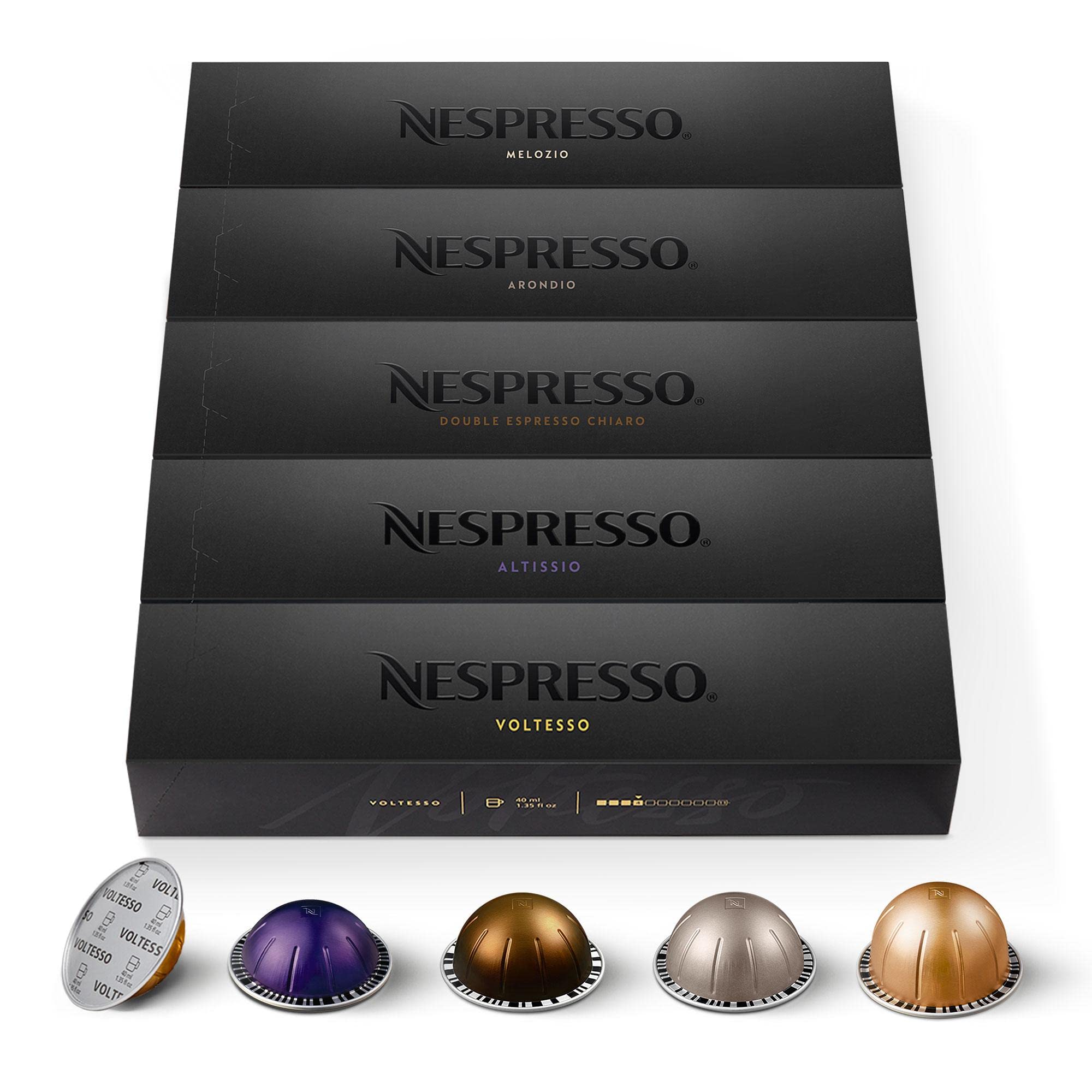 Nespresso Vertuo Coffee Capsules - 50 Pod Assortment Variety Pack