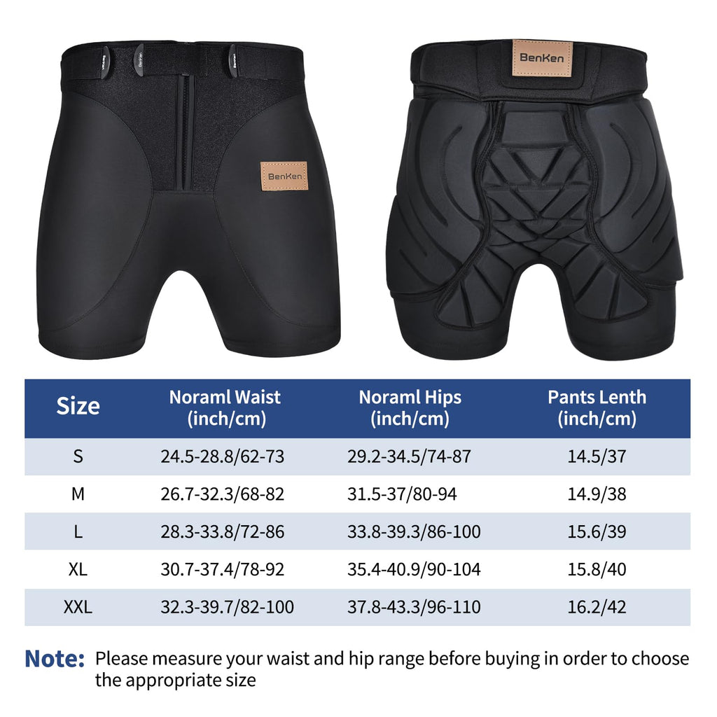 BenKen 3D EVA Padded Shorts | Impact Protection Hip & Butt Gear