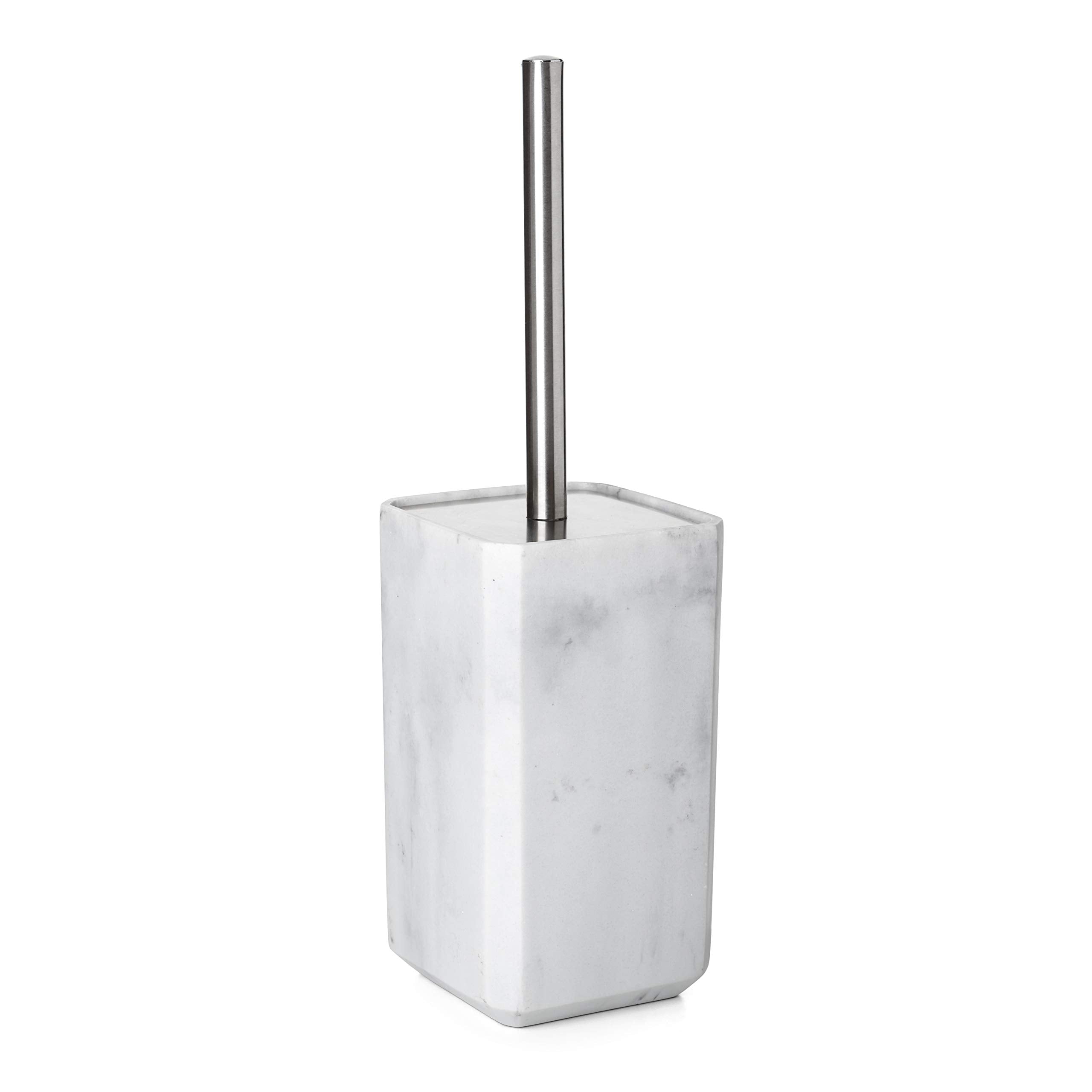 Tatay Marble Toilet Brush and Holder – Polyresin Bathroom Accessory