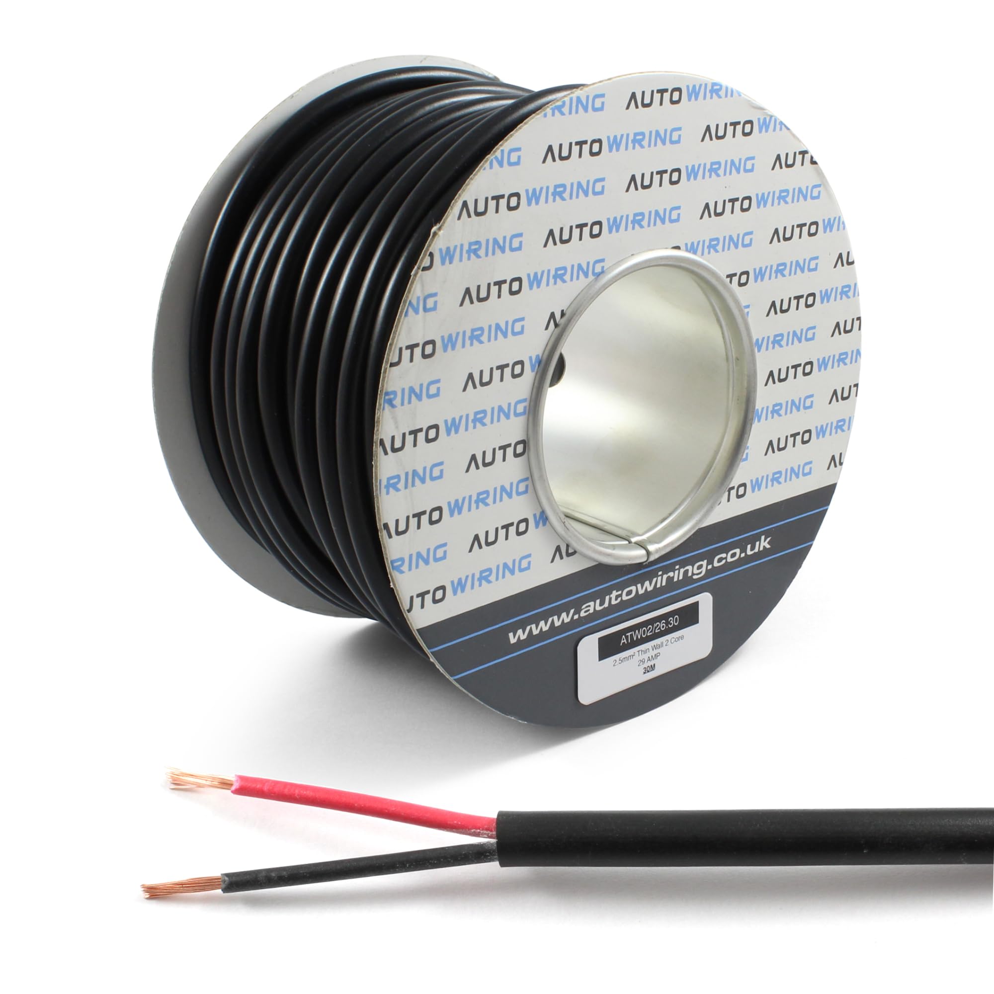2.5mm 29A Twin Core Automotive Cable - 30M Thin Wall Wire