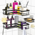 Jolof Store Corner Shower Caddy - 3 Pack No-Drill Adhesive Bathroom Shelf