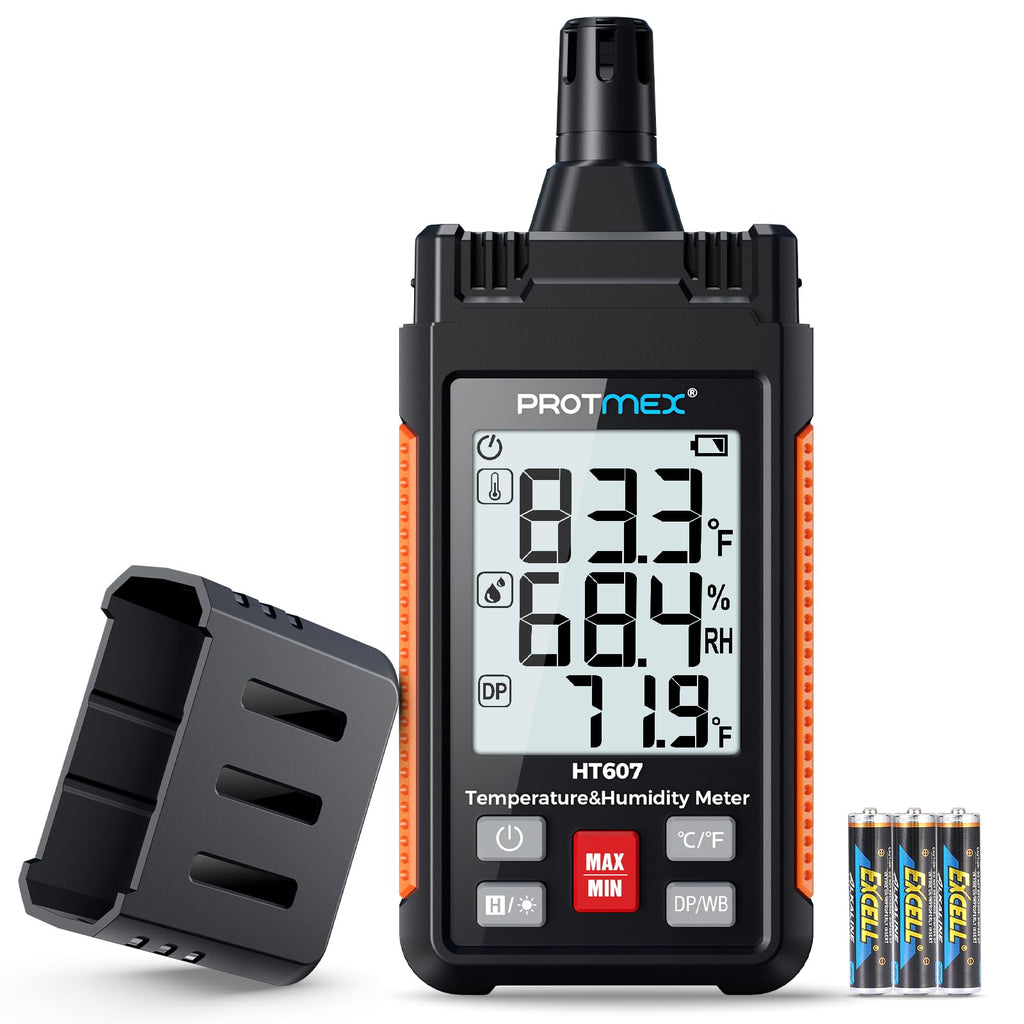 Protmex HT607 Digital Hygrometer - High Precision Temp & Humidity Meter