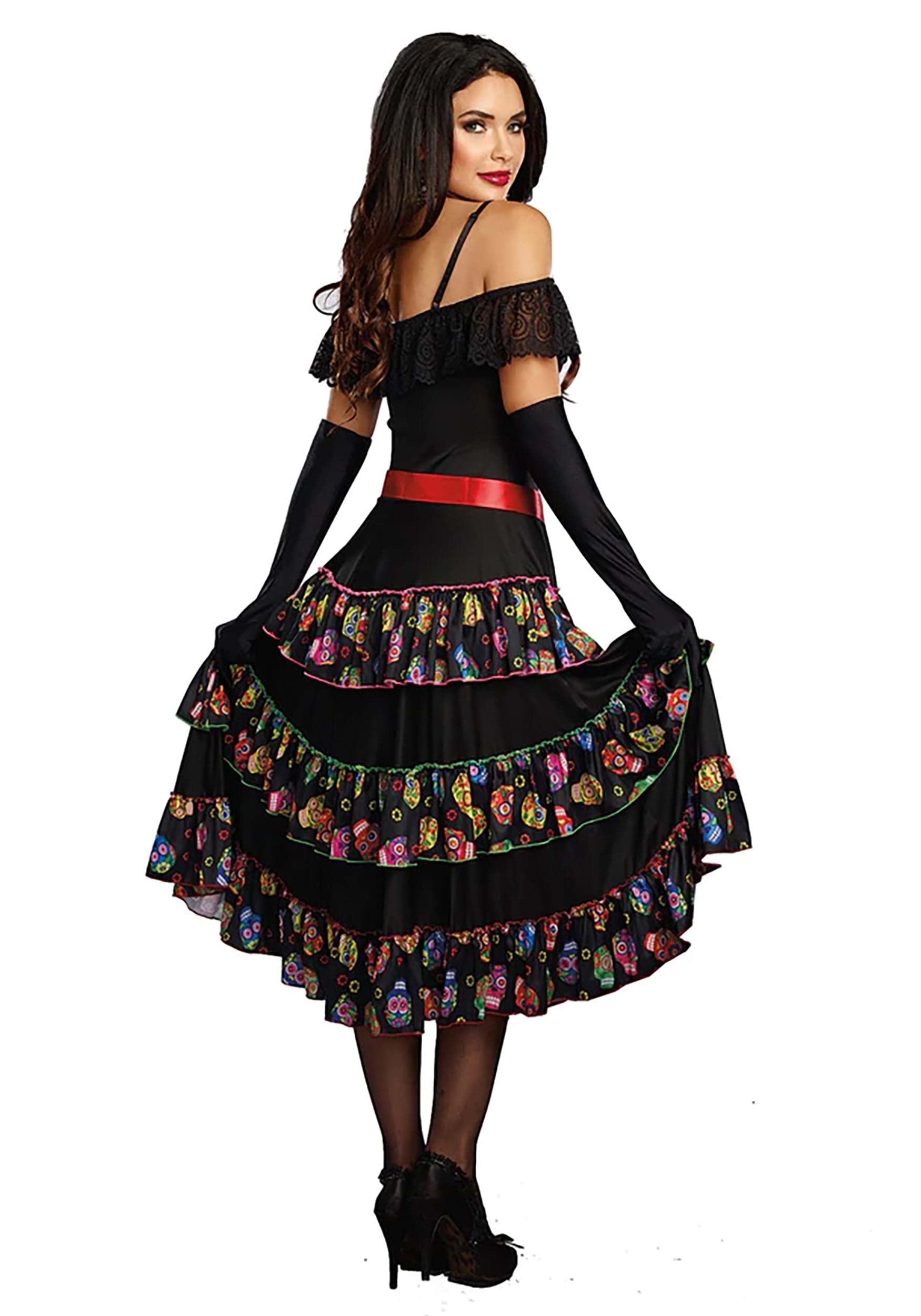 Dreamgirl Lady of the Dead Calavera Catrina Women's Costume - Multi, XL