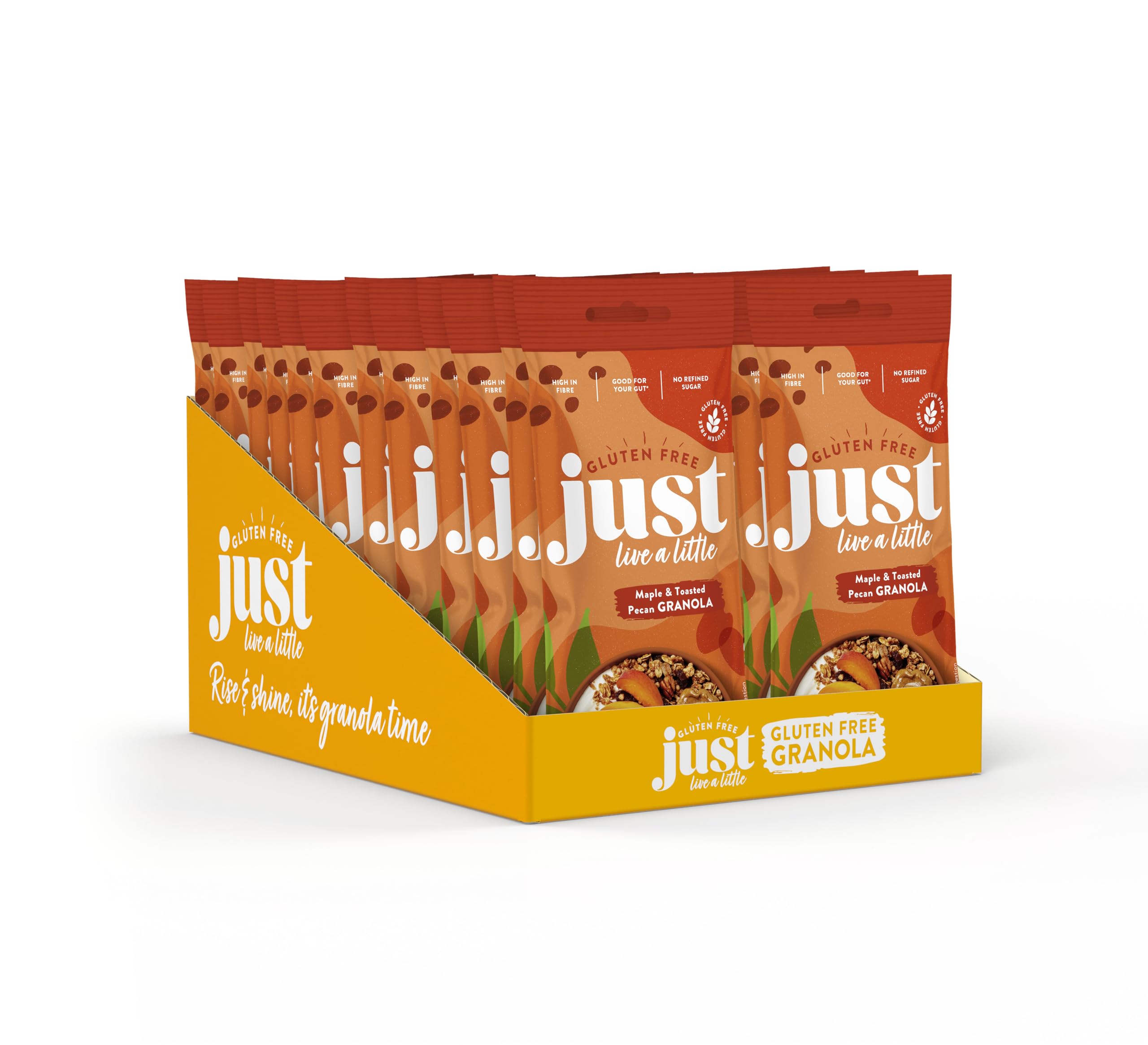Just Live a Little Maple & Pecan Vegan Granola - 24 x 45g Portion Packs