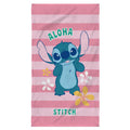 Disney Stitch Ohana Kids Beach Towel | 100% Cotton | Pink | 70x120cm