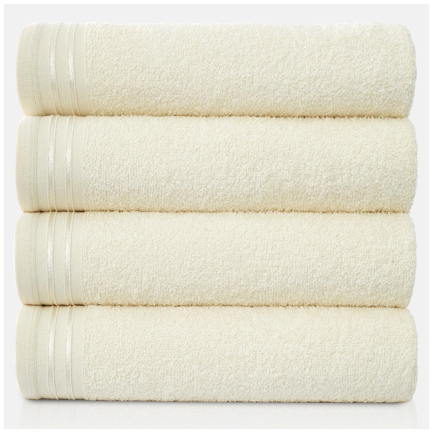 GC Gaveno Cavailia Egyptian Cotton Bath Sheets – 4 Pack Cream