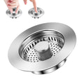 Yooyan 3-in-1 Kitchen Sink Strainer | Stainless Steel Pop-Up Drain Plug