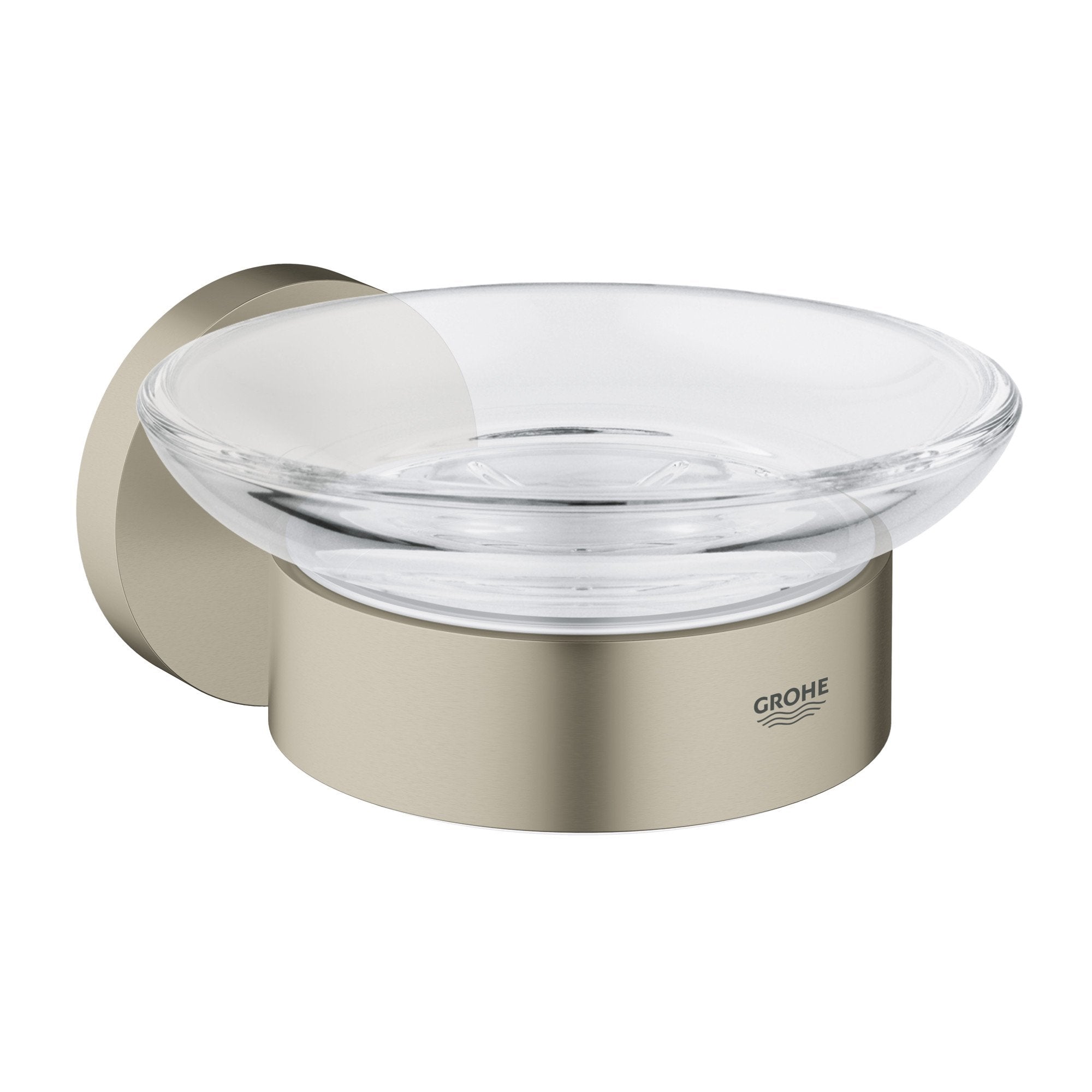 GROHE Essentials Soap Dish and Holder | Brushed Nickel Bathroom Set