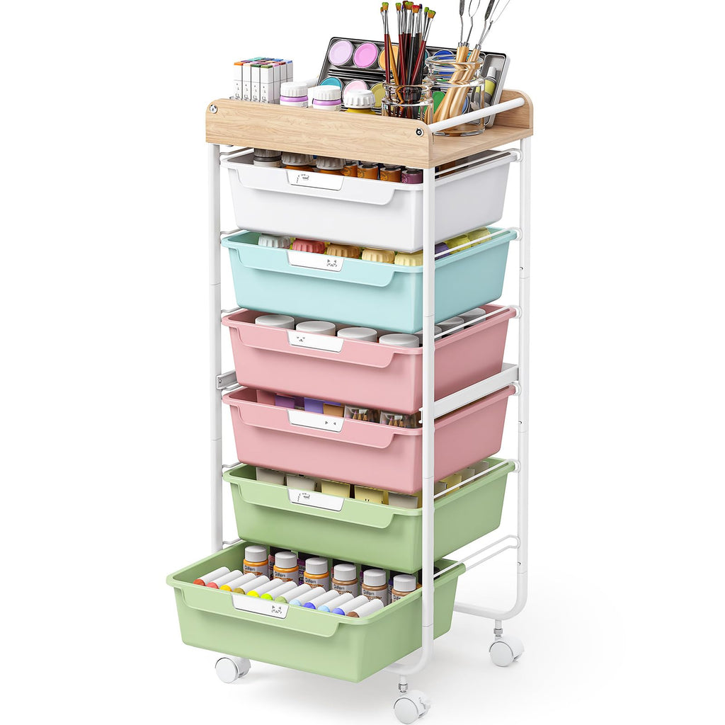 SYKIARIOL 6-Drawer Storage Cart - image 1