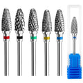5-Piece Tungsten & Ceramic Nail Drill Bits Set for Manicure