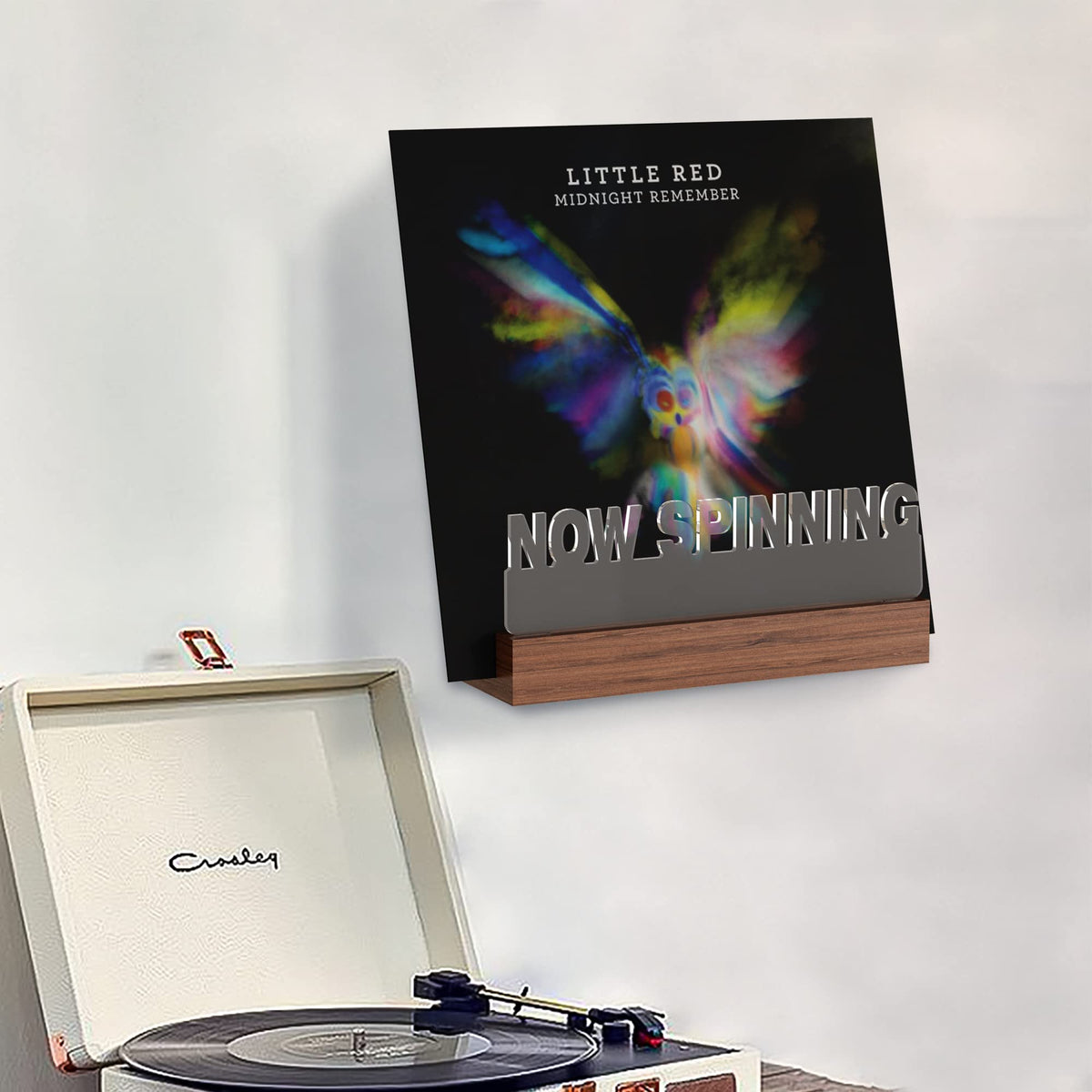 Ammonite Light up Now Spinning Vinyl Record Stand Wall Mount, Now Playing Record Player Stand - image 4