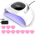 ANGNYA 162W LED UV Nail Lamp – Fast Curing Gel Nail Dryer with 4 Timers