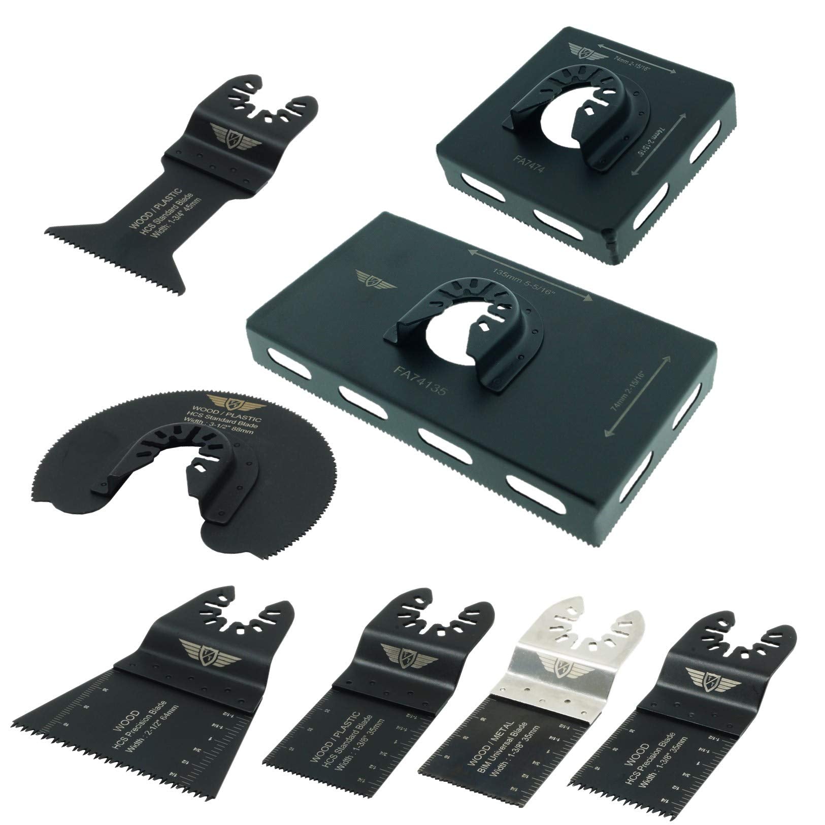 TopsTools 8pc Socket Back Box Cutter Kit for Oscillating Multitools