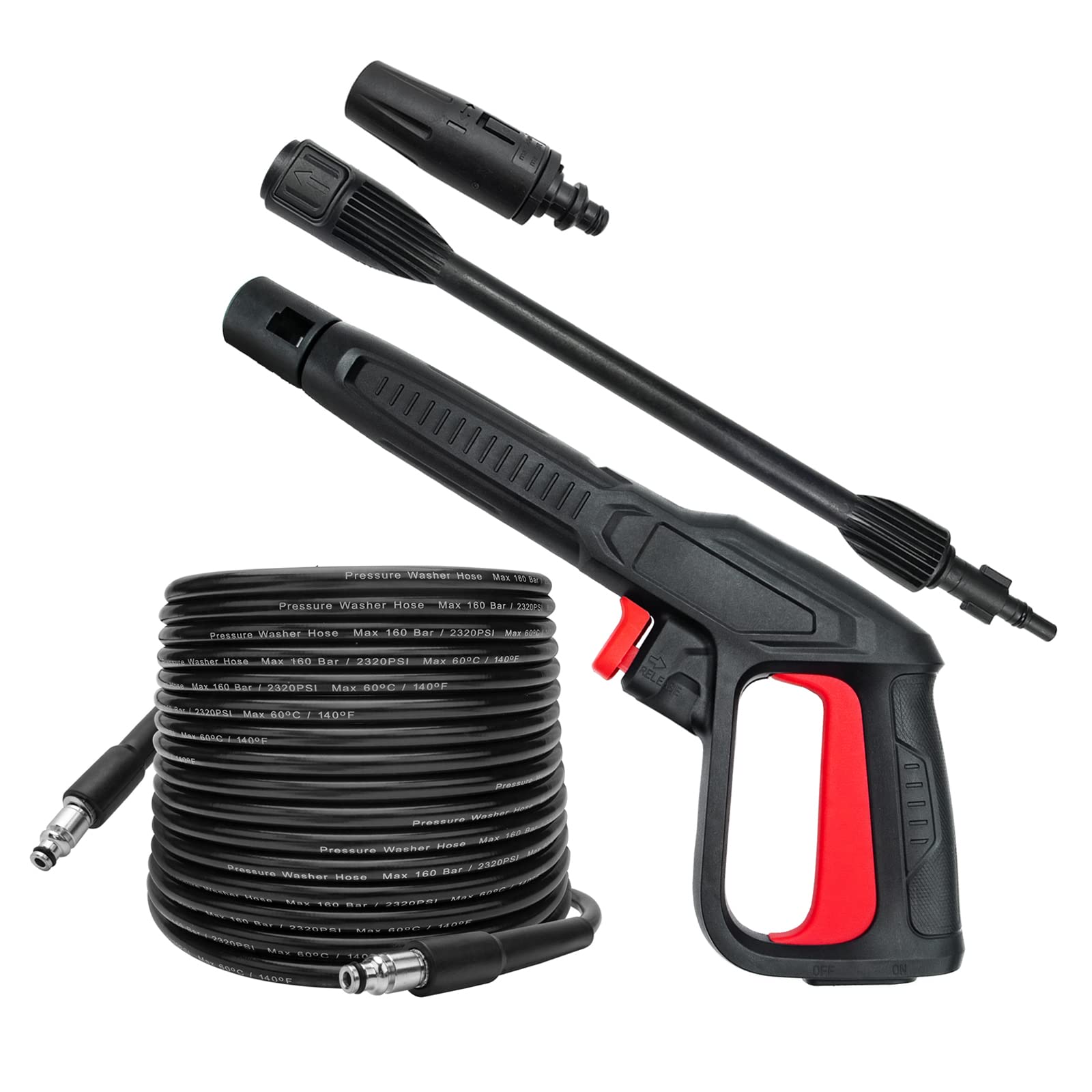Pressure Washer Spray Gun with Variable Jet Lance & 10m Hose