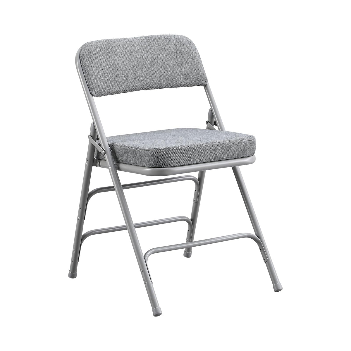 BOOSDEN Padded Folding Chairs with Cushion, Foldable Chair, Single, Grey - image 1