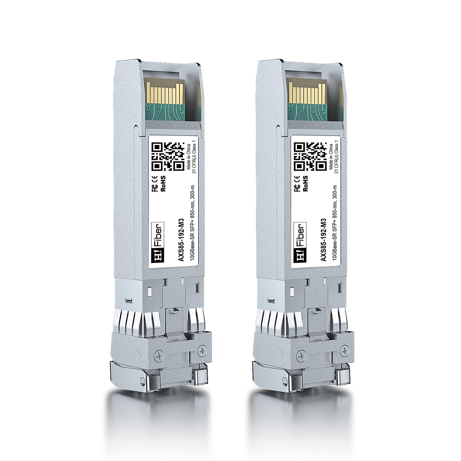 10G SFP+ SR Multimode Fiber Transceiver - 2 Pack, 300m