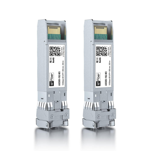 10G SFP+ SR Multimode Fiber Transceiver - 2 Pack, 300m