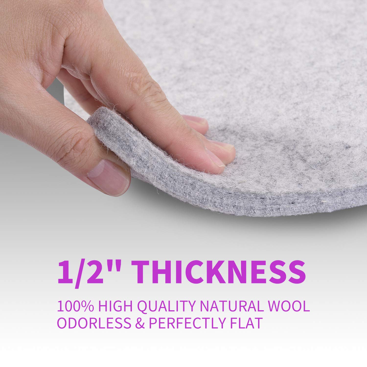 Rdutuok 100% Wool Pressing Mat for Quilting – 2-Piece Ironing Pad Kit