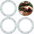 16 Inch Metal Wreath Rings – 3 Pack Green Wire Floral Frames