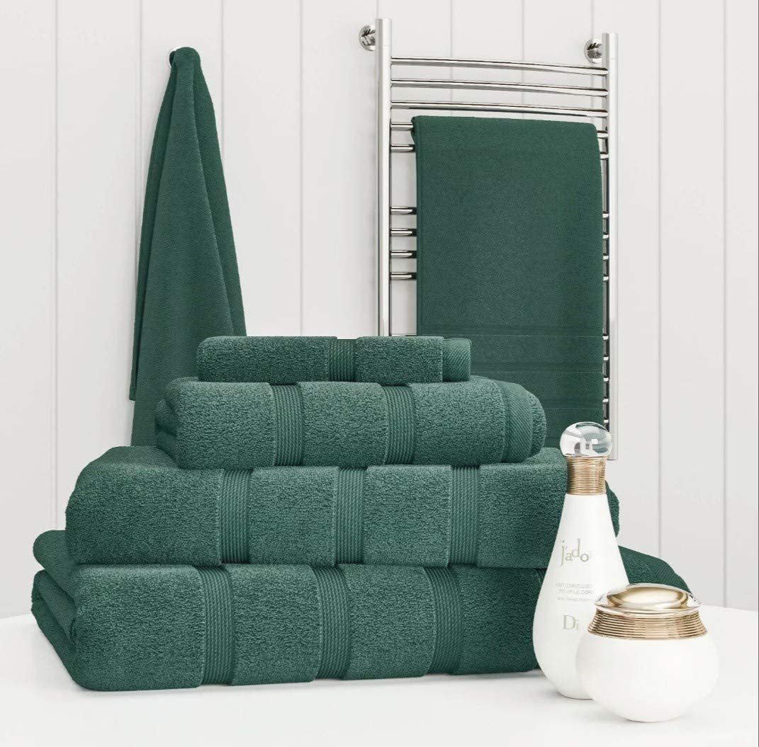 Egyptian Cotton 2-Piece Luxury Towel Set - Forest Green