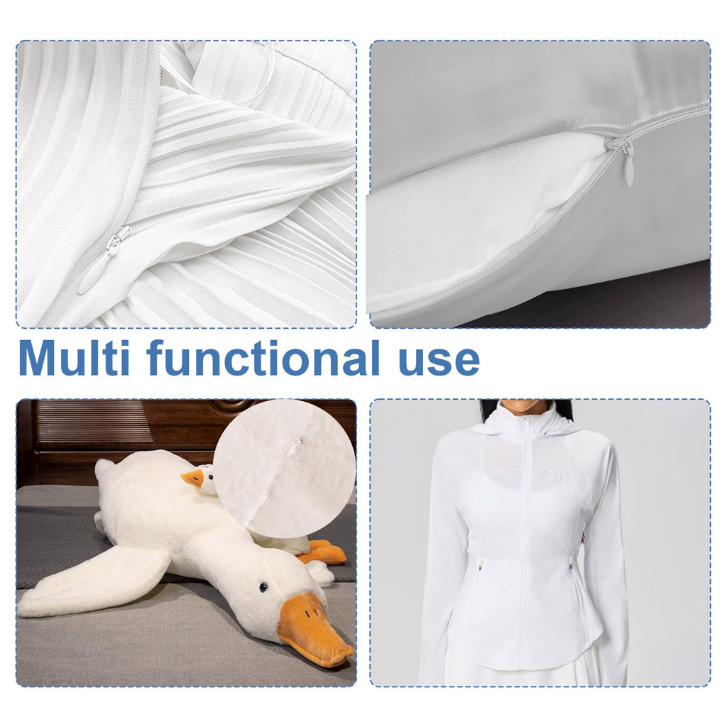PULIANGLIU 5 Pcs Invisible Zips for Sewing, 40 cm 16 Inch White Zippers - image 4