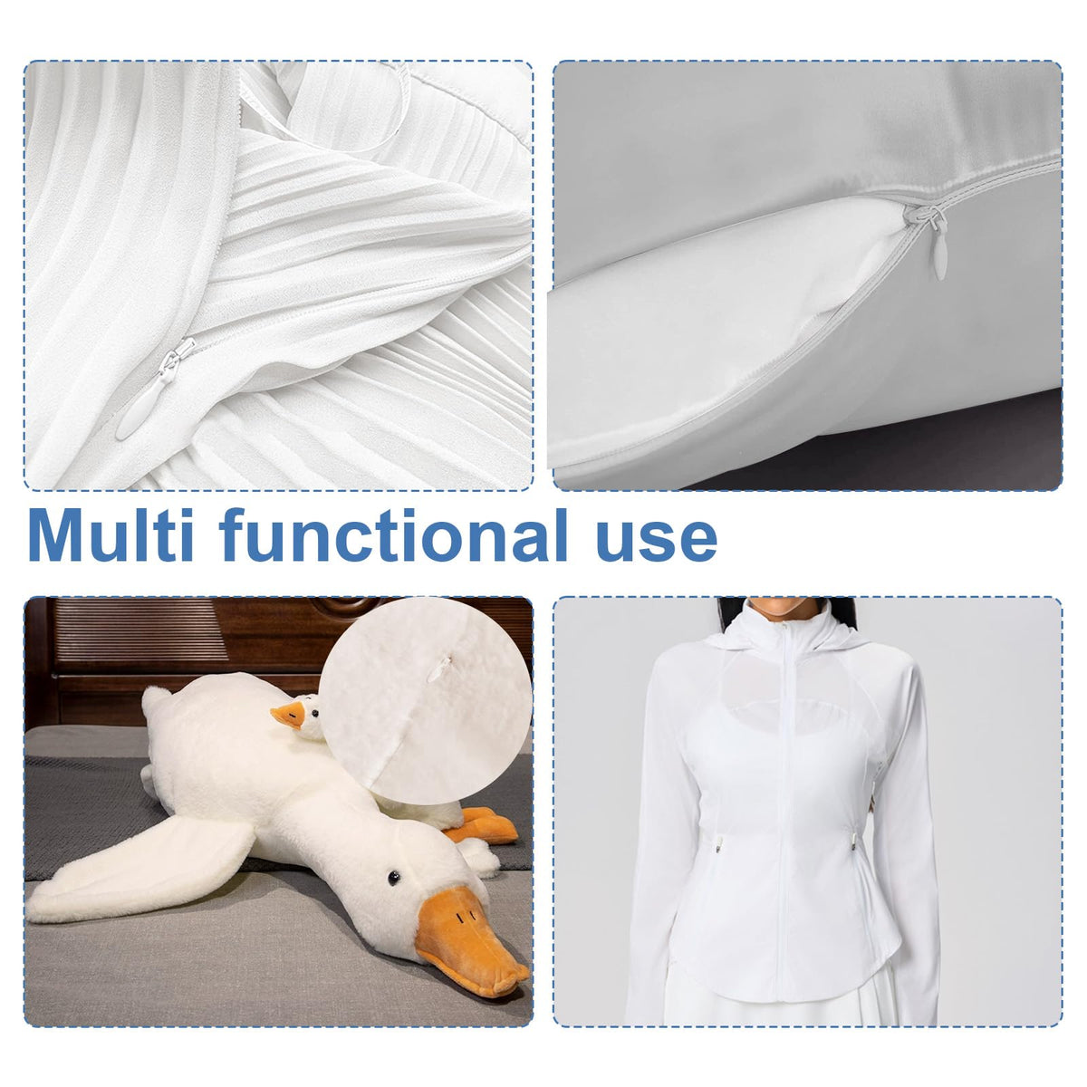 PULIANGLIU 5 Pcs Invisible Zips for Sewing, 40 cm 16 Inch White Zippers - image 4