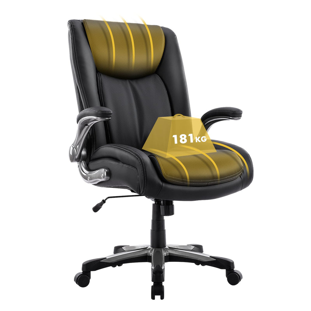 COLAMY Big and Tall Office Chair 400lbs, PU Leather Executive Office Chair for Heavy People - image 1