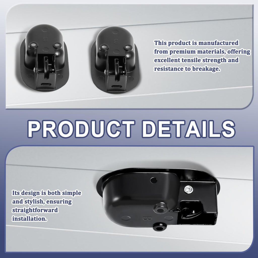 Relax Armchair and Sofa Lever, Solid Aluminium Metal Handle Black without Poweka Cable 2 Pieces
