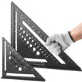 Flintronic 2-Piece Speed Square Set | Aluminum Woodworking Rulers